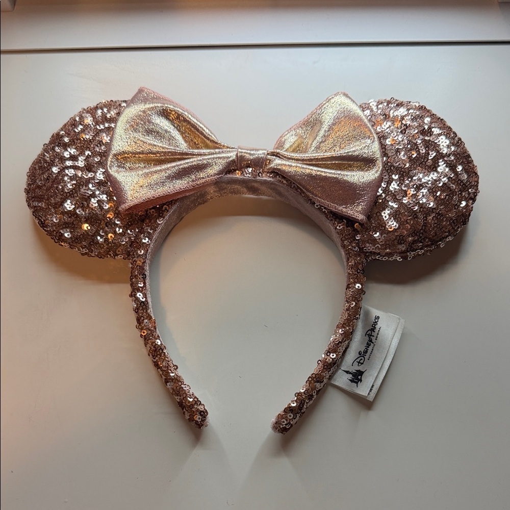 Disney Rose Gold Sequin Minnie Mouse Ears